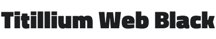 Titillium Web Black Font Preview
