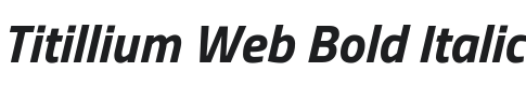 Titillium Web Bold Italic Font Preview