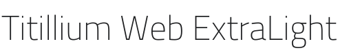Titillium Web ExtraLight Font Preview