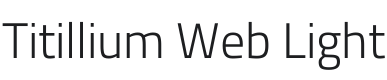 Titillium Web Light Font Preview