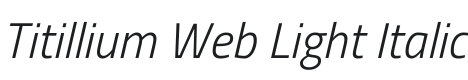Titillium Web Light Italic Font Preview