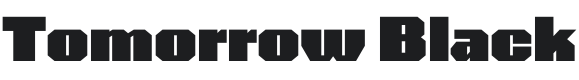 Tomorrow Black Font Preview