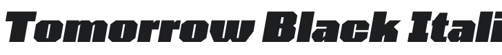 Tomorrow Black Italic Font Preview