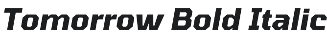 Tomorrow Bold Italic Font Preview