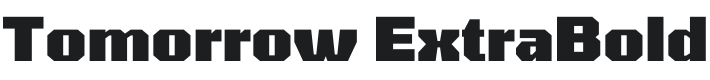 Tomorrow ExtraBold Font Preview