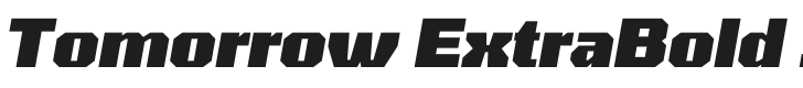 Tomorrow ExtraBold Italic Font Preview