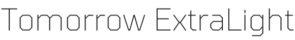 Tomorrow ExtraLight Font Preview