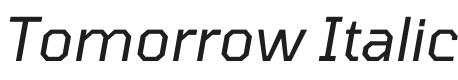Tomorrow Italic Font Preview