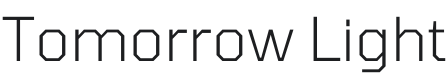 Tomorrow Light Font Preview