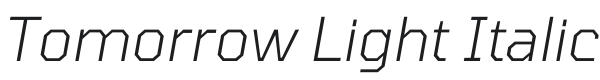 Tomorrow Light Italic Font Preview