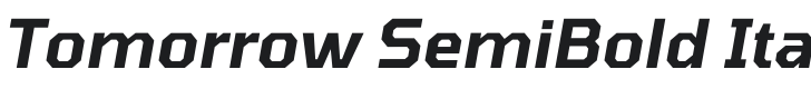 Tomorrow SemiBold Italic Font Preview