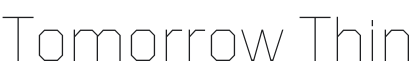Tomorrow Thin Font Preview