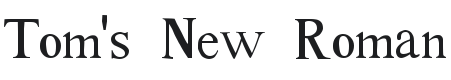 Tom's New Roman Font Preview