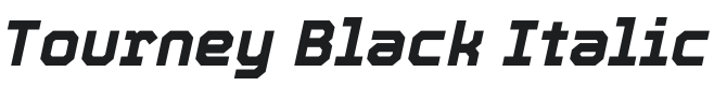 Tourney Black Italic Font Preview