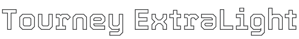 Tourney ExtraLight Font Preview
