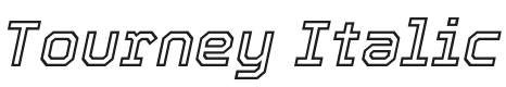 Tourney Italic Font Preview
