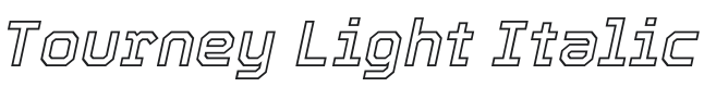 Tourney Light Italic Font Preview