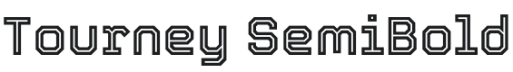 Tourney SemiBold Font Preview