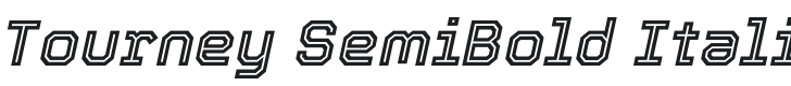 Tourney SemiBold Italic Font Preview