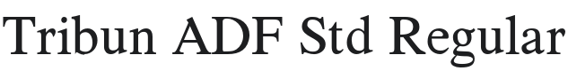 Tribun ADF Std Font Preview