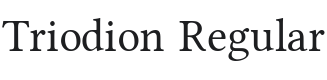 Triodion Font Preview