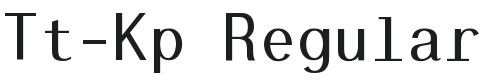 Tt-Kp Font Preview