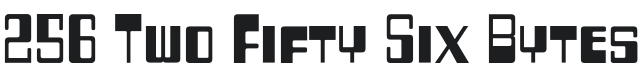 256 Bytes Font Preview
