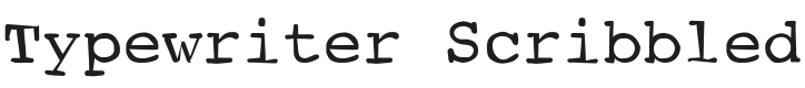 Typewriter Scribbled Font Preview