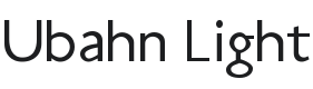 Ubahn-Light Font Preview