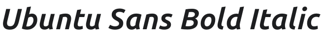 Ubuntu Sans Bold Italic Font Preview