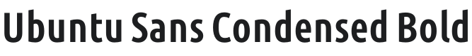 Ubuntu Sans Condensed Bold Font Preview