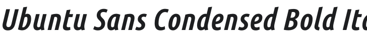 Ubuntu Sans Condensed Bold Italic Font Preview