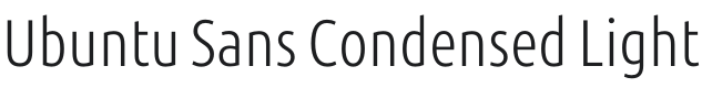 Ubuntu Sans Condensed Light Font Preview