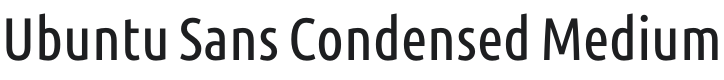 Ubuntu Sans Condensed Medium Font Preview