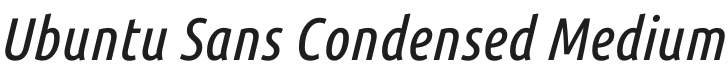 Ubuntu Sans Condensed Medium Italic Font Preview