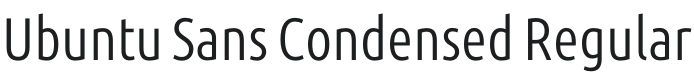 Ubuntu Sans Condensed Font Preview
