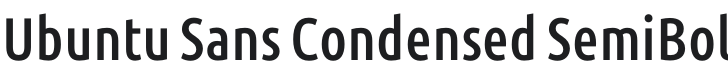 Ubuntu Sans Condensed SemiBold Font Preview