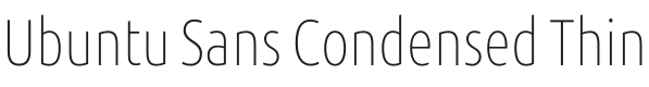 Ubuntu Sans Condensed Thin Font Preview