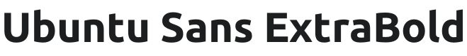 Ubuntu Sans ExtraBold Font Preview