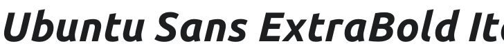 Ubuntu Sans ExtraBold Italic Font Preview