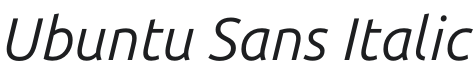 Ubuntu Sans Italic Font Preview