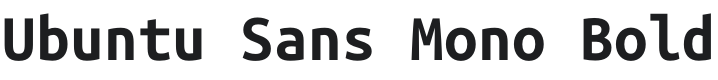 Ubuntu Sans Mono Bold Font Preview