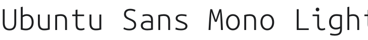 Ubuntu Sans Mono Light Font Preview
