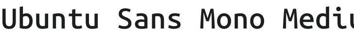 Ubuntu Sans Mono Medium Font Preview