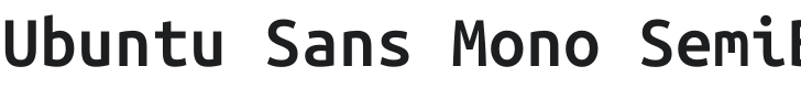 Ubuntu Sans Mono SemiBold Font Preview