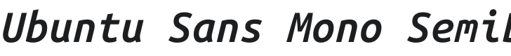 Ubuntu Sans Mono SemiBold Italic Font Preview