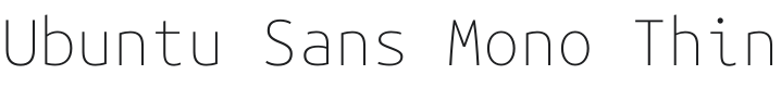 Ubuntu Sans Mono Thin Font Preview