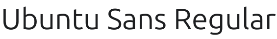 Ubuntu Sans Font Preview