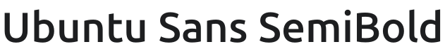 Ubuntu Sans SemiBold Font Preview