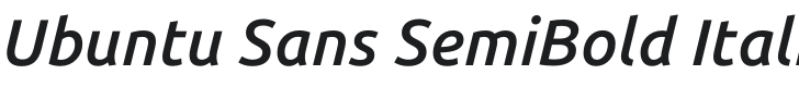 Ubuntu Sans SemiBold Italic Font Preview